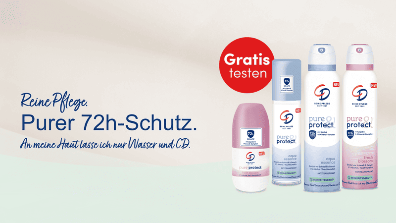 CD Spray Pure & Protect Aqua Essence Gratis Testen