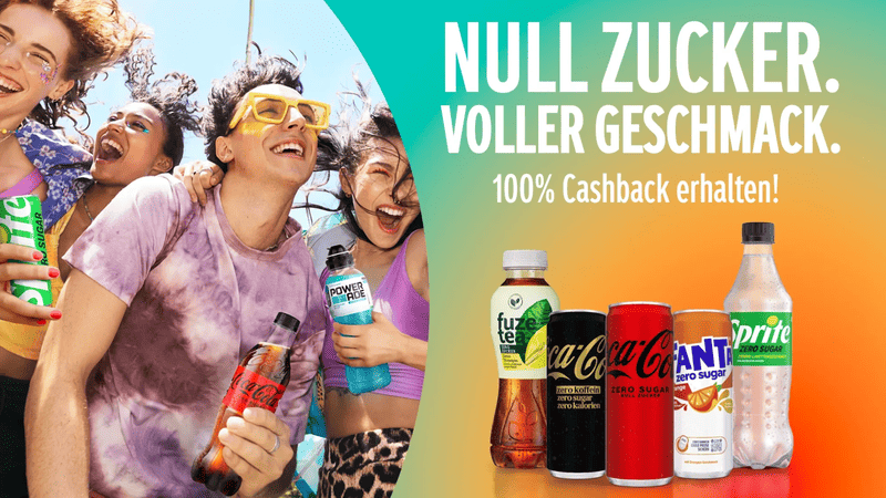 Coca-Cola Null Zucker Cashback Aktion