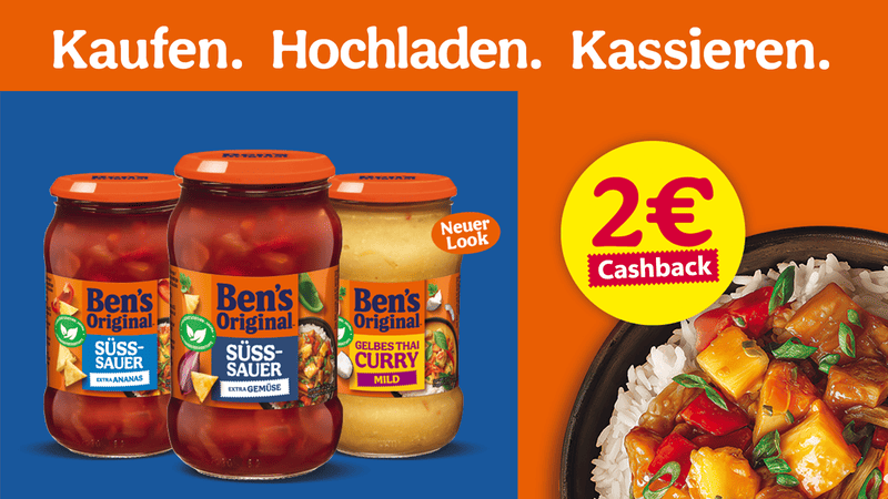 2 € Cashback-Aktion: 3x Ben's Original Saucen kaufen