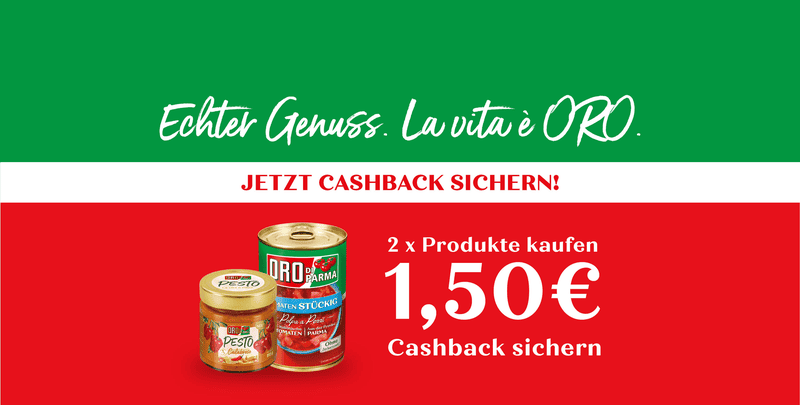 ORO di Parma 1,50 € Cashback-Aktion