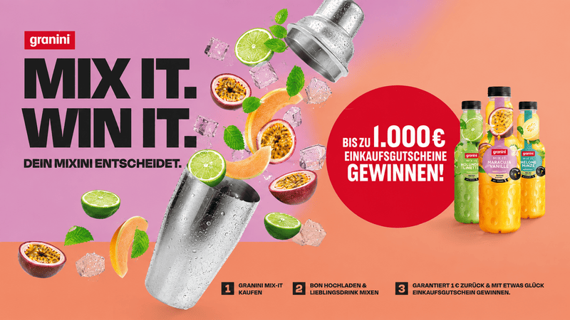 Granini Mix-It 1 € Cashback & Gewinnchance