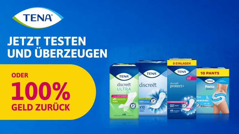 TENA Slipeinlagen Gratis Testen