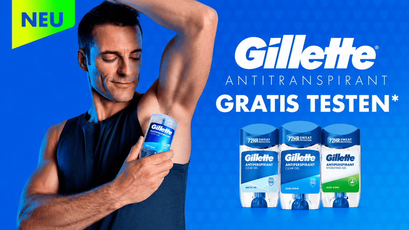 Gillette Clear Gel Anti-Transpirant Gratis Testen