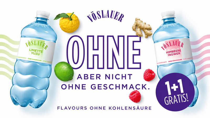 [marktguru] Vöslauer Flavours ohne Kohlensäure 2-für-1 Aktion