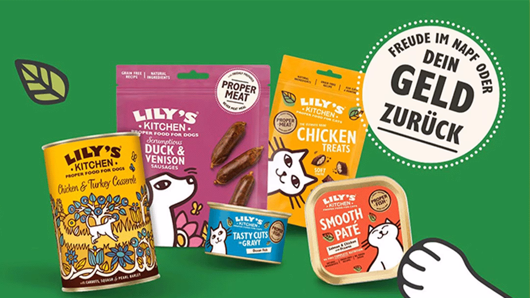10 Euro Cashback Lily’s Kitchen Tierfutter gratis testen 10 Euro Cashback auf Lily’s Kitchen Tierfutter