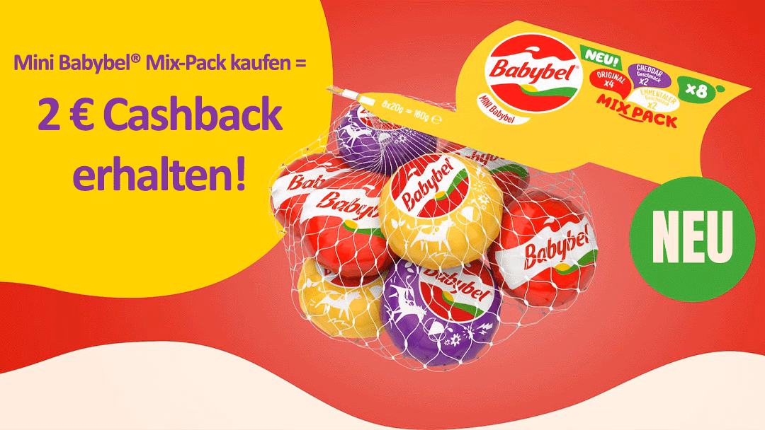 2 € Cashback auf Mini Babybel Mix Pack sichern und mehr Abwechslung genießen!