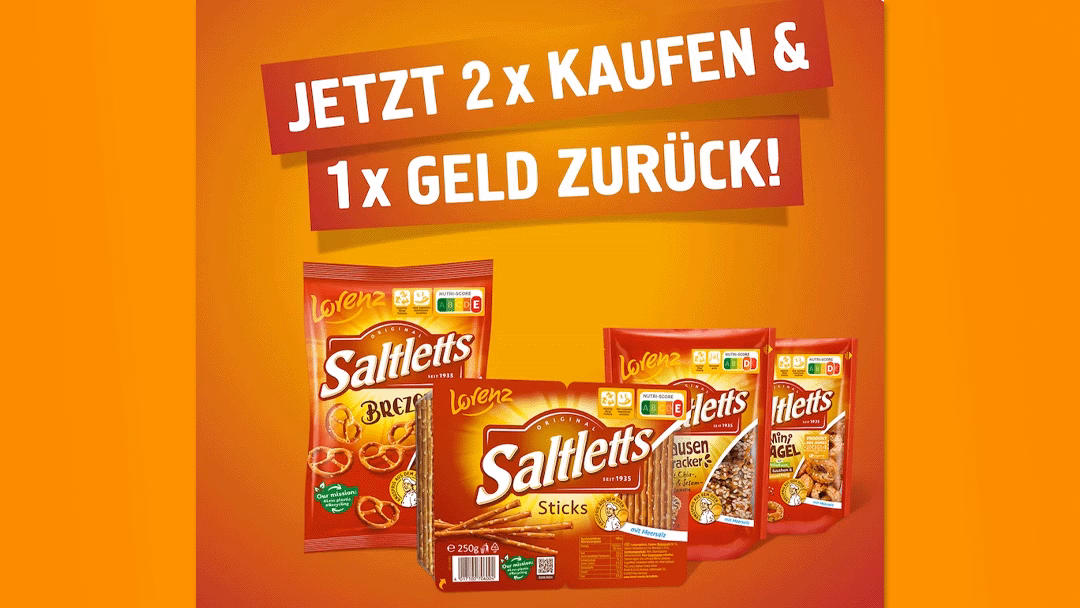 2für1 Aktion: Saltletts Cashback