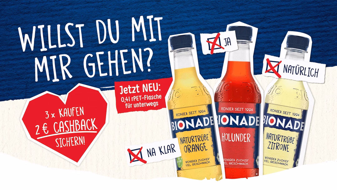 Bionade kaufen – 2 € Cashback erhalten