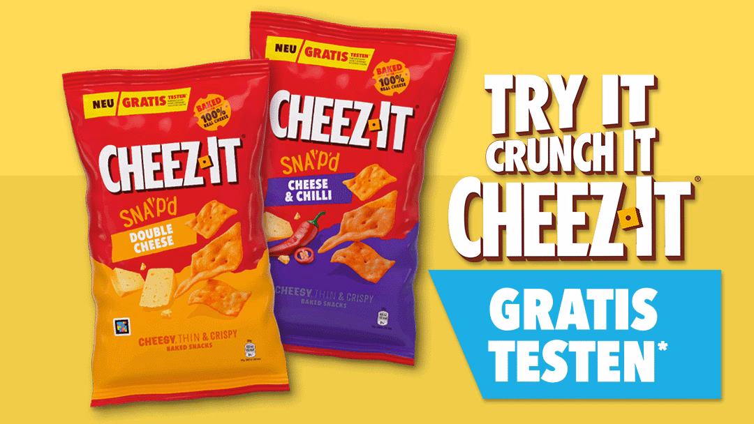 Cheeze-It Käse-Cracker jetzt gratis testen – Einlösung ab 01.09. möglich