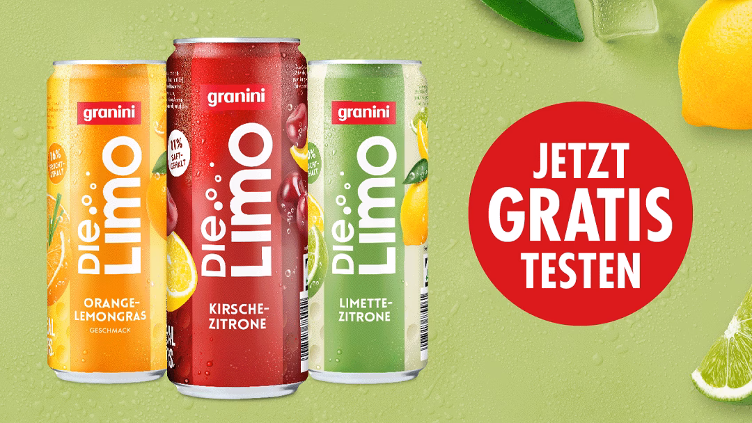 Die Limo von Granini in der 0,33l Dose gratis testen