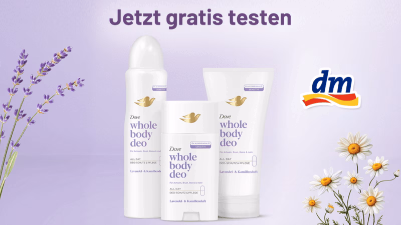 Dove Whole Body Deo Gratis Testen
