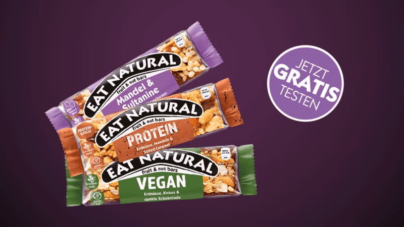 Eat Natural Riegel oder Multipack Gratis Testen