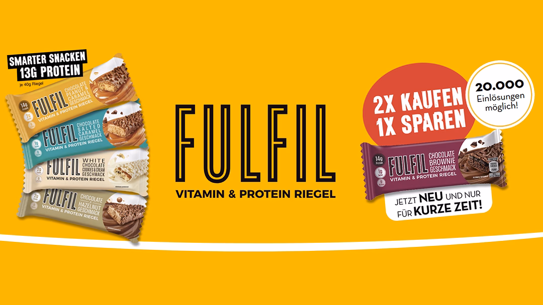 FULFIL Riegel Geld-zurück-Aktion, 2 kaufen 1 gratis