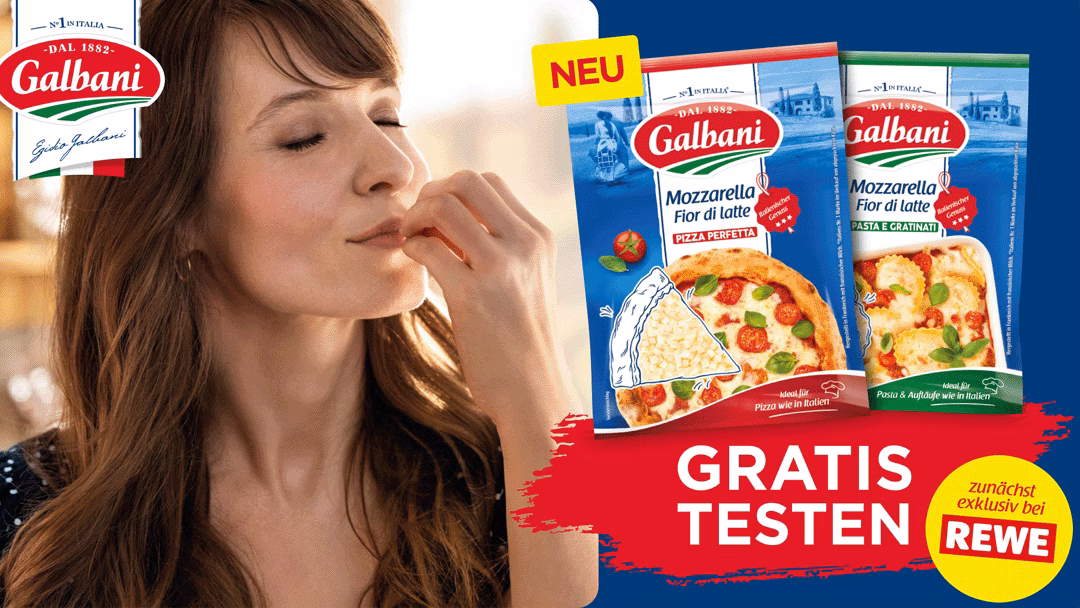 Galbani Mozzarella Fior die latte gratis testen