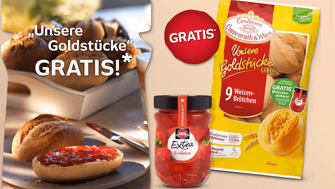 Schwartau Extra kaufen, Coppenrath & Wiese Goldstücke Gratis