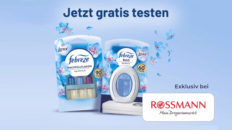 Febreze Gratis – 100 % Cashback nur bei Rossmann