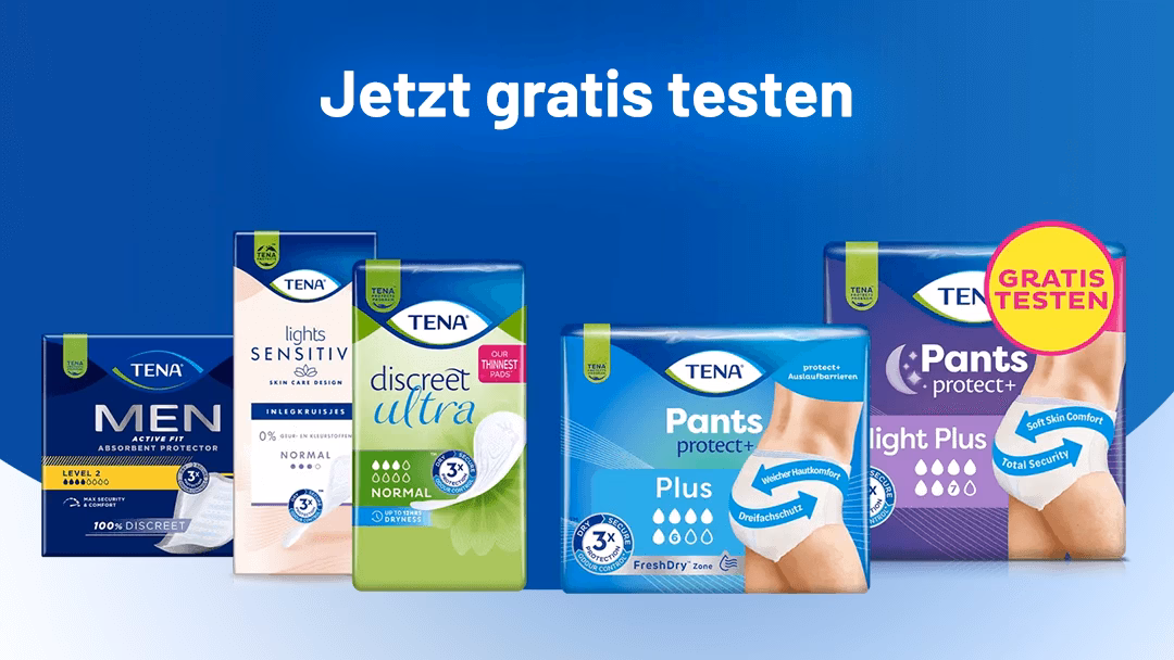 Kostenlos testen: TENA-Produkte risikofrei ausprobieren!