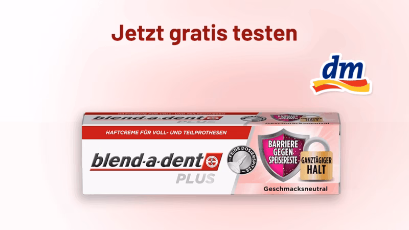 blend-a-dent Haftcreme Plus Barriere Gratis Testen