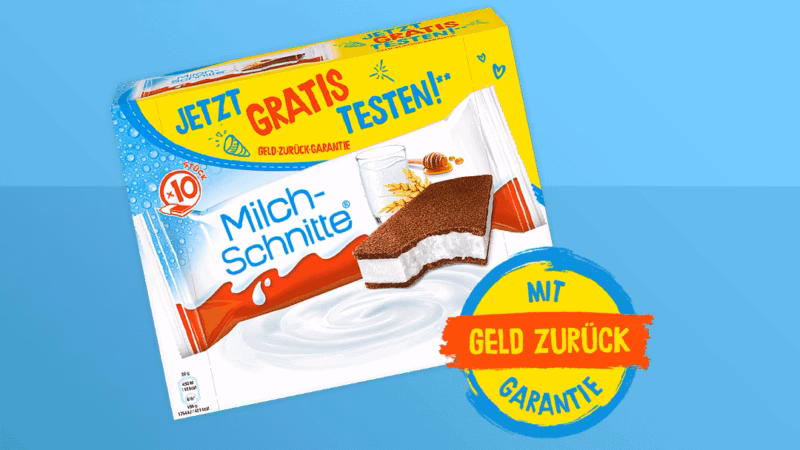 Milchschnitte Gratis Testen mit Cashback-Aktion