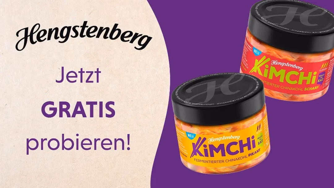 Teste jetzt die neuen Kimchi von Hengstenberg Hengstenberg Kimchi Gratis testen
