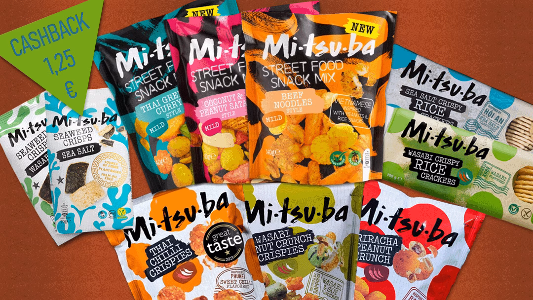1,25 € Cashback auf Mitsuba Snacks sichern
