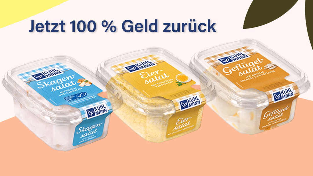 Kühlmann Feinkostsalat kostenlos testen mit 100 % Cashback