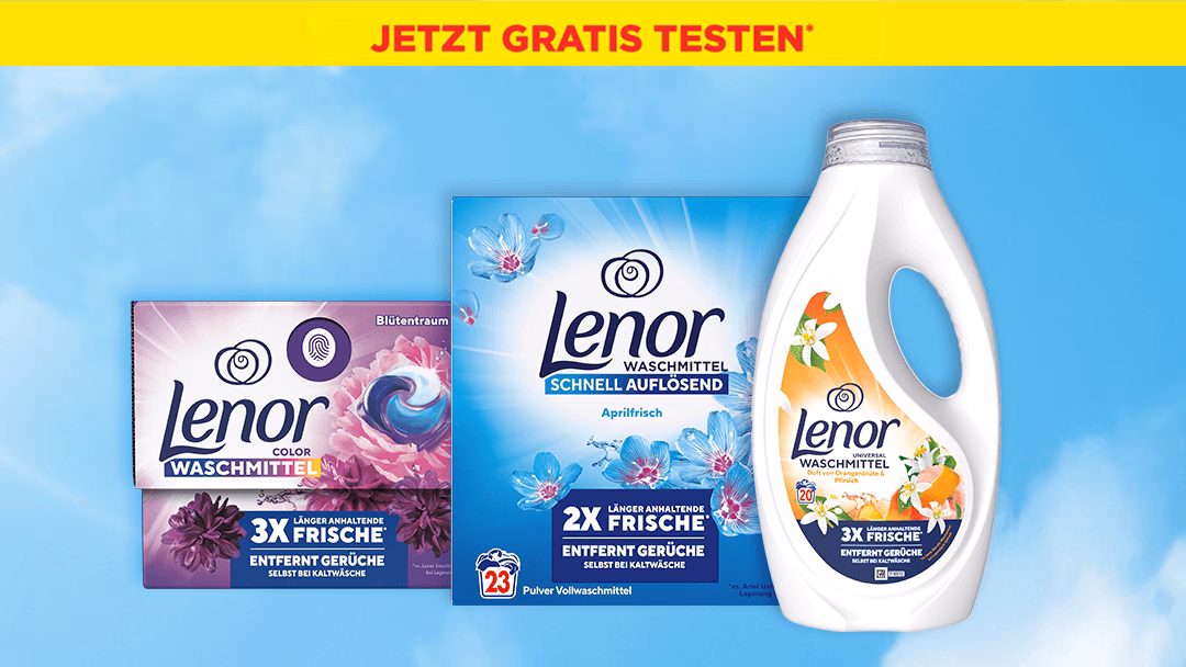 Lenor Waschmittel Gratis Testen