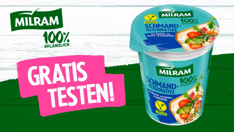 Milram veganer Schmand gratis testen