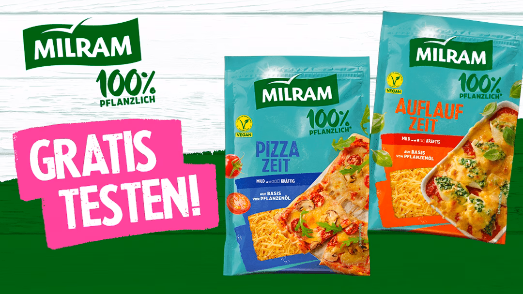 Milram veganer Raspel Gratis Testen
