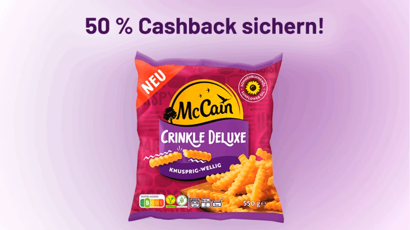 50 % Cashback – McCain Pommes Crinkle Deluxe