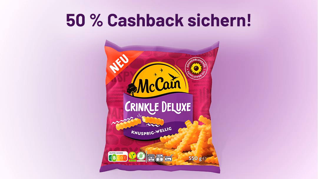 50 % Cashback – McCain Pommes Crinkle Deluxe