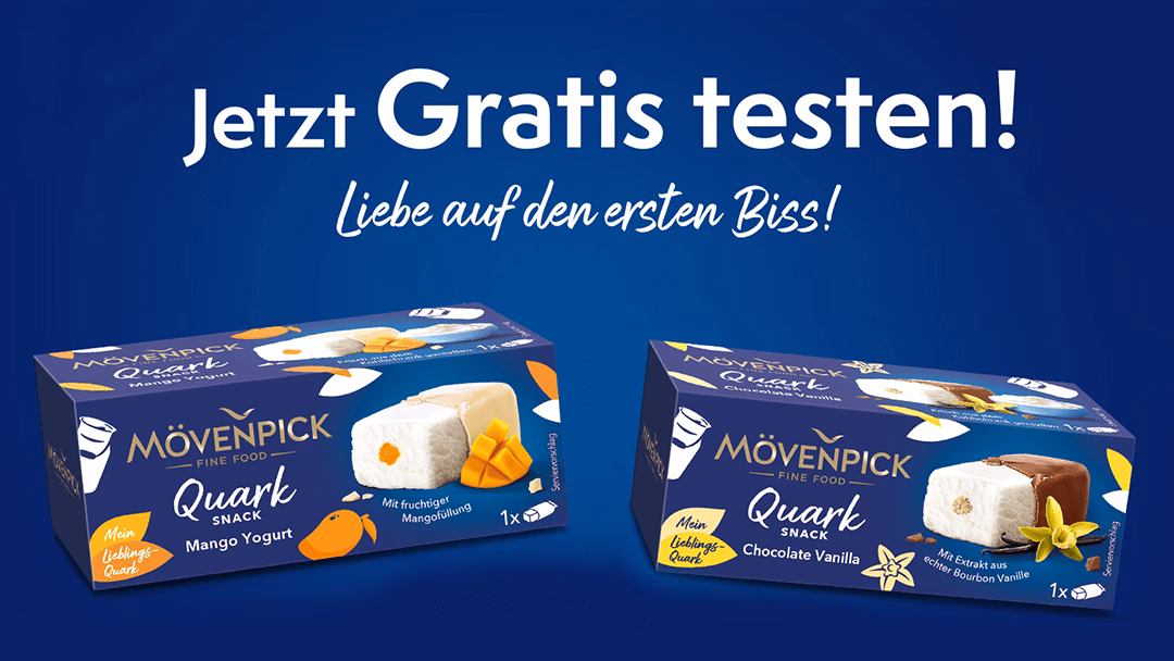 Mövenpick Quark Snack gratis testen