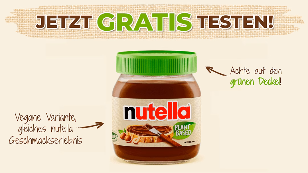 Nutella Plant Based vegan – gratis testen
