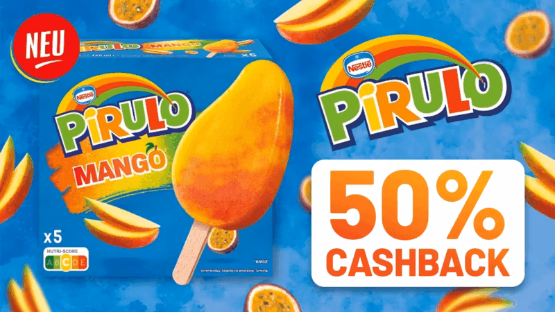 [Marktguru] Pirulo Mango Wassereis mit Maracuja 50 % Cashback