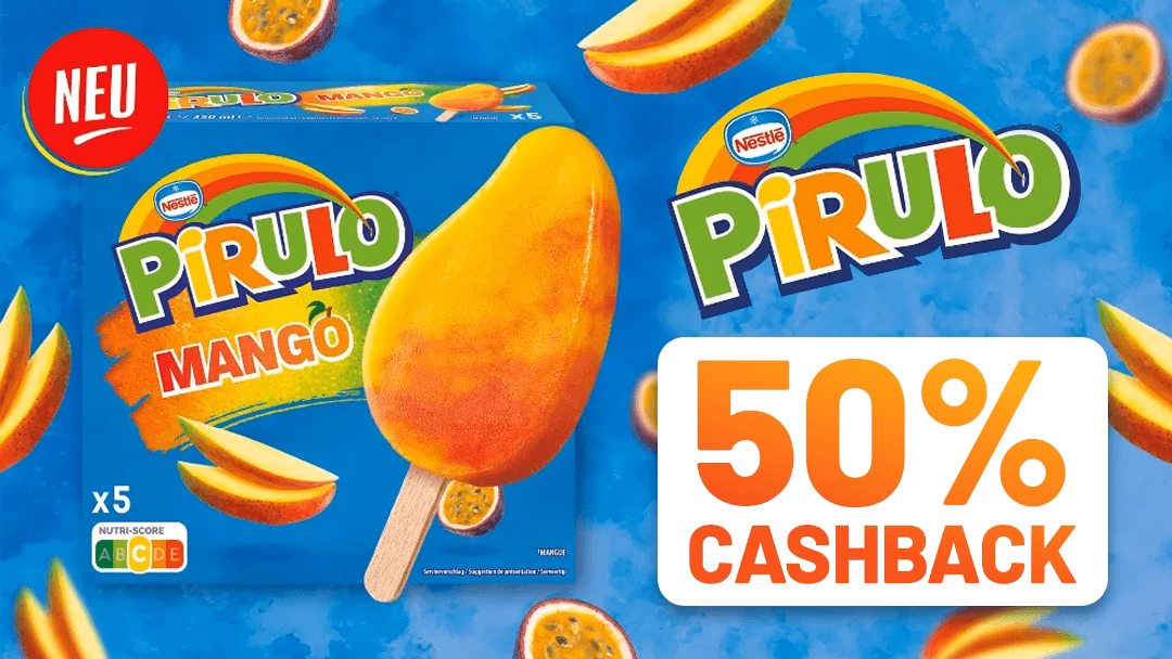 [Marktguru] Pirulo Mango Wassereis mit Maracuja 50 % Cashback