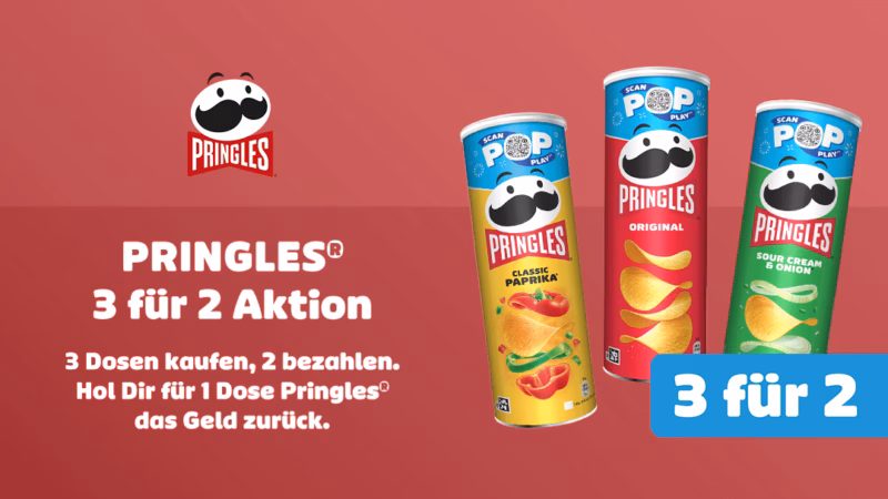 Pringles 3 für 2 Cashback-Aktion