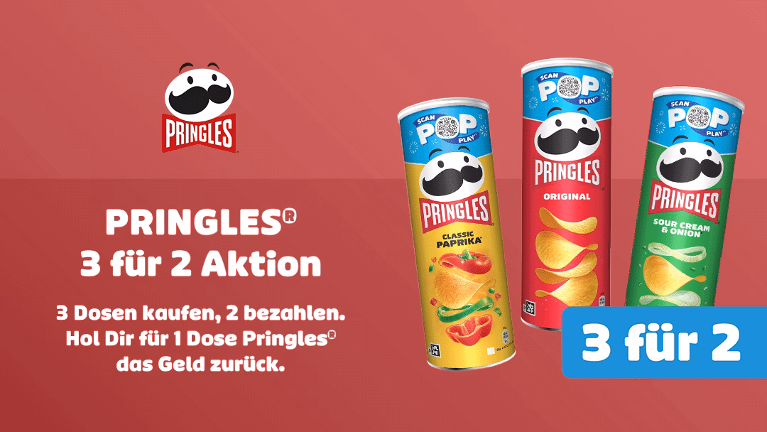 Pringles 3 für 2 Cashback-Aktion