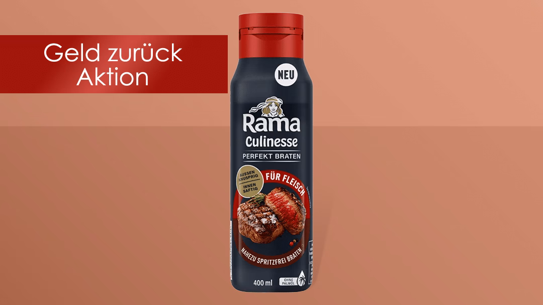 Rama Culinesse für Fleisch Geld-zurück Aktion Cashback Rama Culinesse Für Fleisch: Geld zurück-Aktion