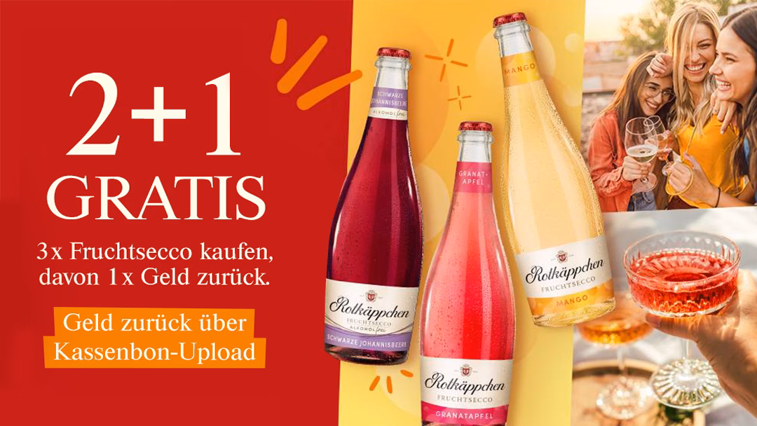 Rotkäppchen Fruchtsecco 2+1 Gratis-Aktion