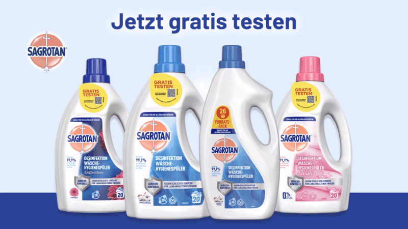 Jetzt Wäschehygienespüler von Sagrotan kostenlos testen Sagrotan Wäschehygienespüler Gratis Testen