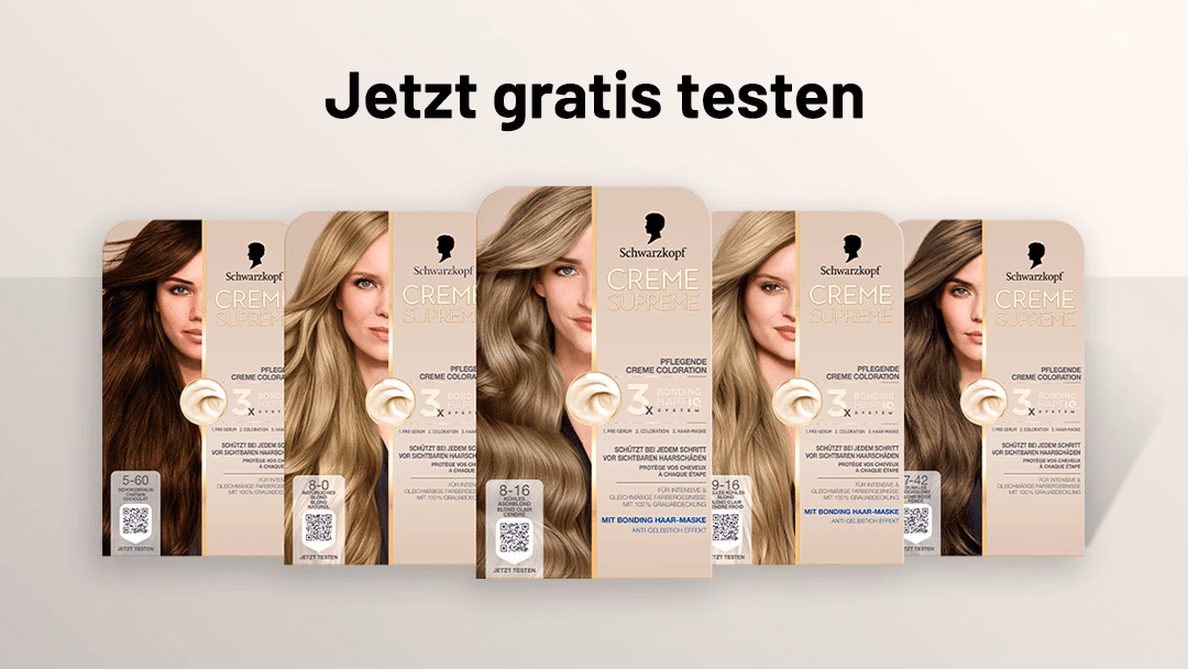 Creme Supreme Haarfarben von Schwarzkopf gratis testen