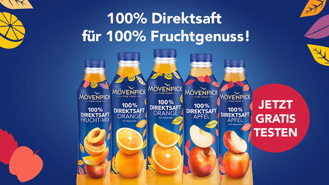 [Scondoo] Mövenpick Fruchtsäfte Gratis Testen