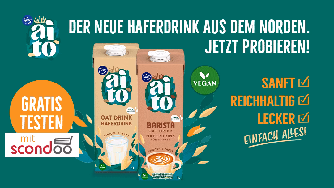 [Scondoo] Aito Haferdrink mit 100 % Cashback kostenlos