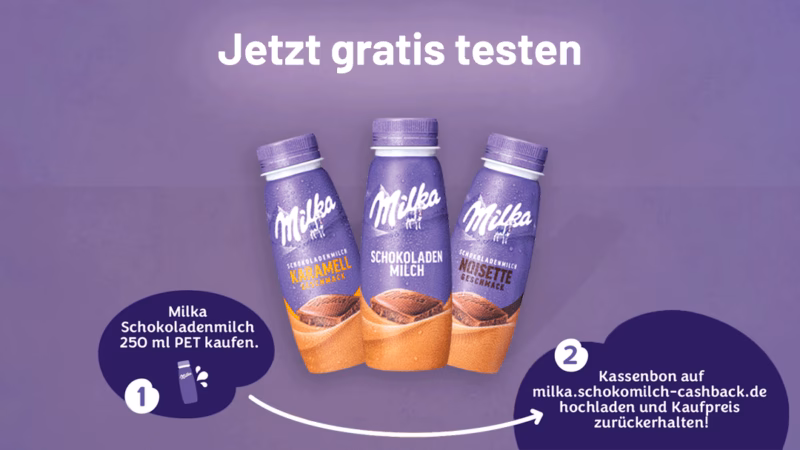 Teste jetzt Milka Drinks kostenlos
