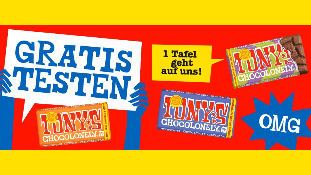Tonys-Chocolonely-Tafel-Kostenlos-testen Jetzt eine Packung Tony's Chocolonely Kostenlos testen! 100 % Cashback