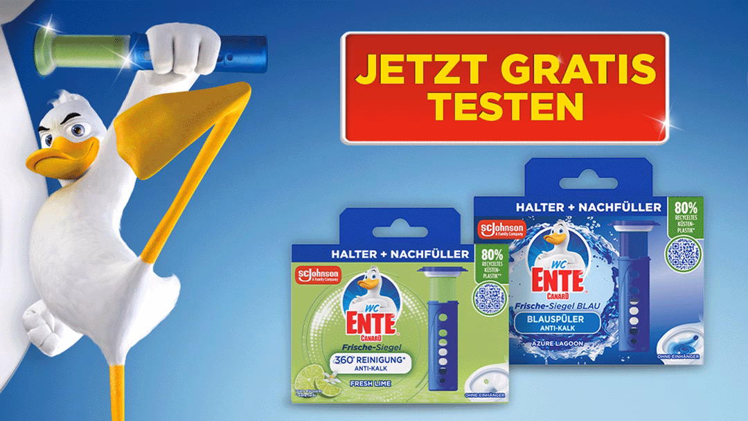WC Ente Frische-Siegel Halter Gratis