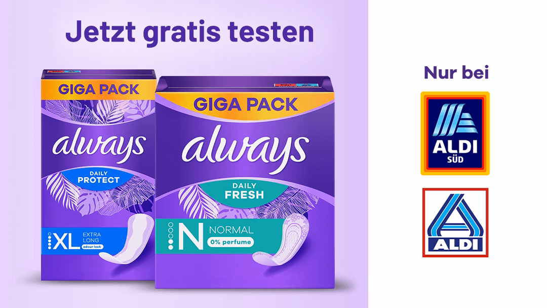 always Daily Slipeinlagen Gratis Testen