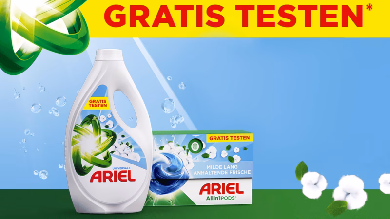 Gratis Ariel Flüssigwaschmittel oder All-in-1 Pods