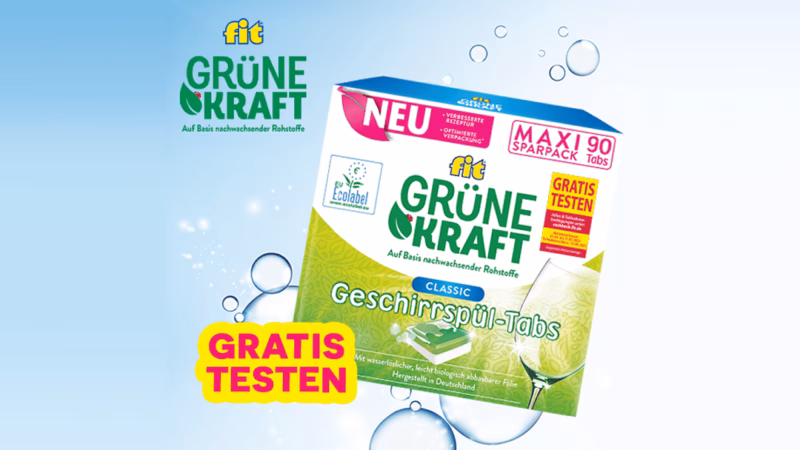 fit Grüne Kraft Classic Geschirrspül-Tabs – Kostenlos Testen
