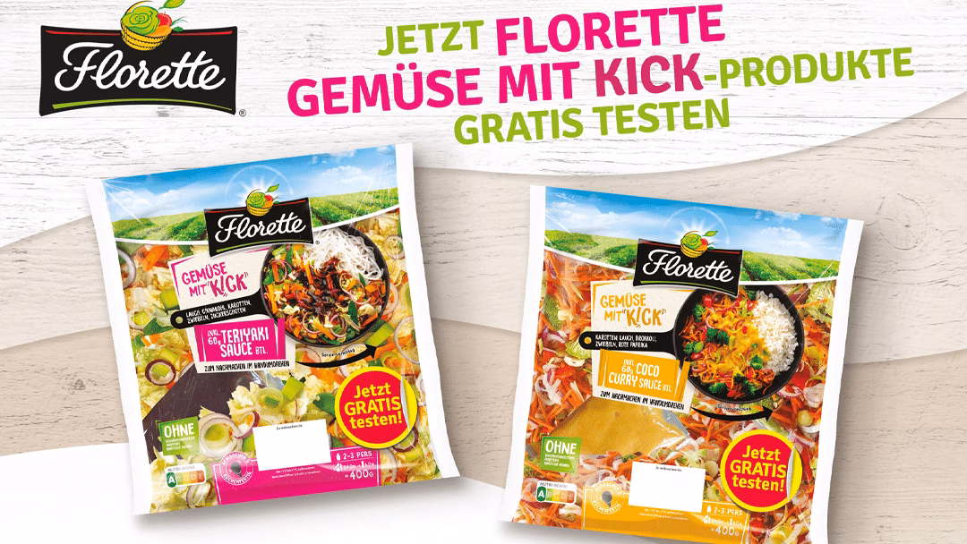 Florette Gemüse mit Kick Gratis Testen Florette Gemüse mit Kick jetzt Kostenlos Testen